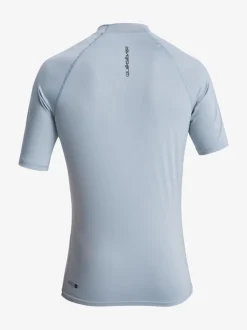 Quiksilver Blue Everyday UPF 50 Short Sleeve Logo Rash Vest