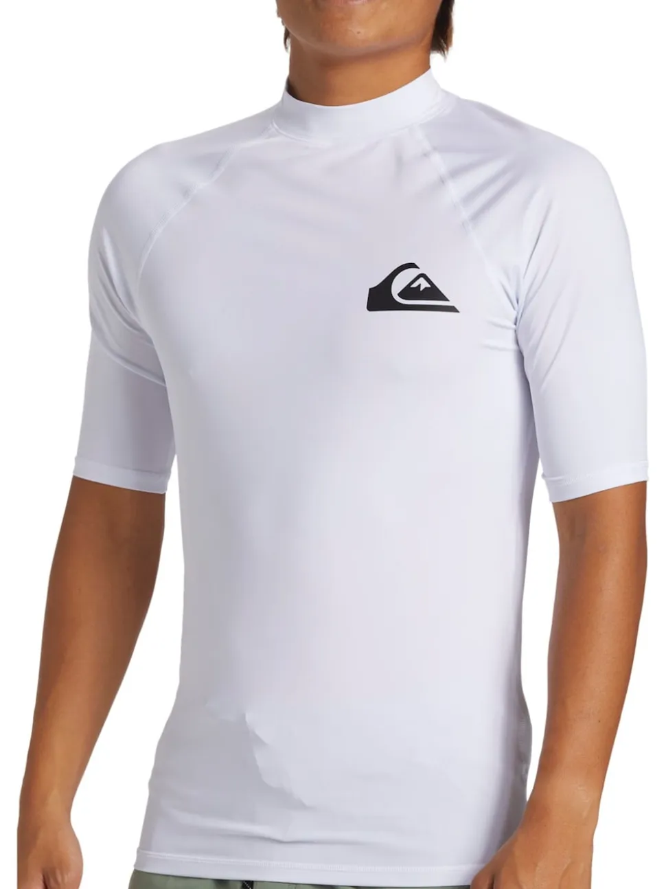 Quiksilver White Short Sleeve UPF50 Rash Vest