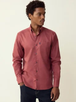 Raspberry Pink Regular Fit Button Down Easy Iron Oxford Shirt