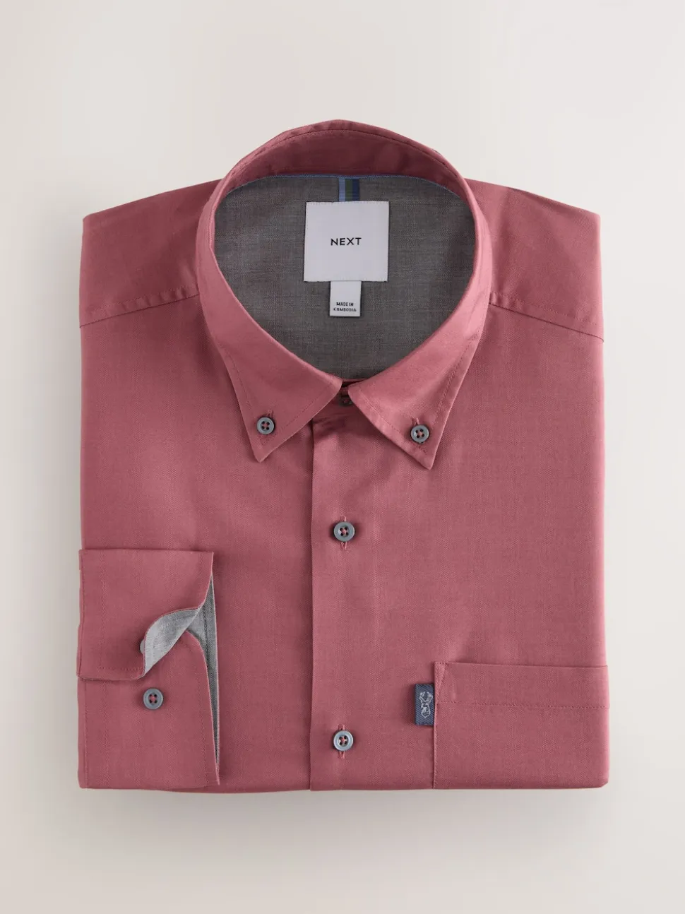 Raspberry Pink Regular Fit Button Down Easy Iron Oxford Shirt