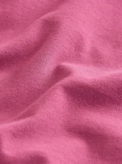 Raspberry Pink Slim Fit Essential Crew Neck Cotton T-Shirt