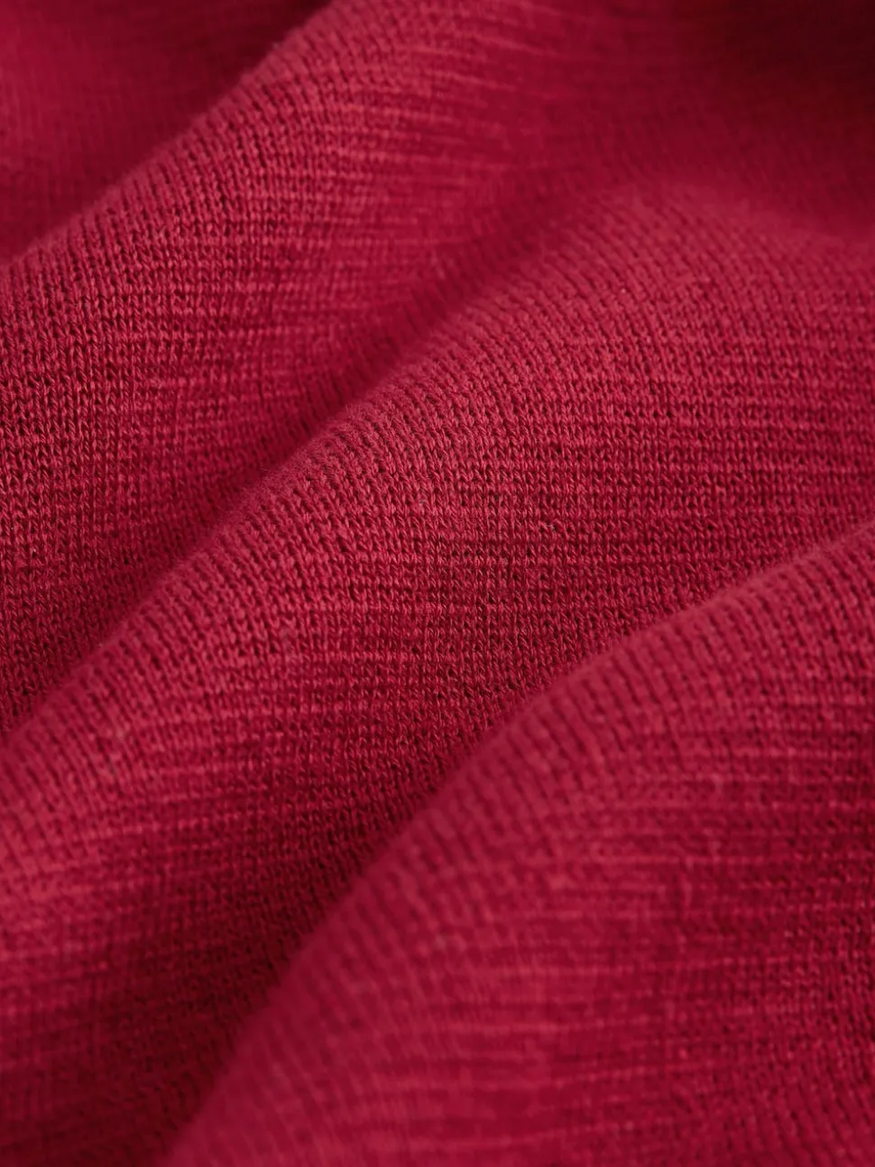 Red Plain N.Premium Regular Fit 100% Cotton Premium Quarter Zip Jumper