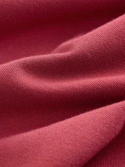 Red Regular Fit Short Sleeve Pique Polo Shirt