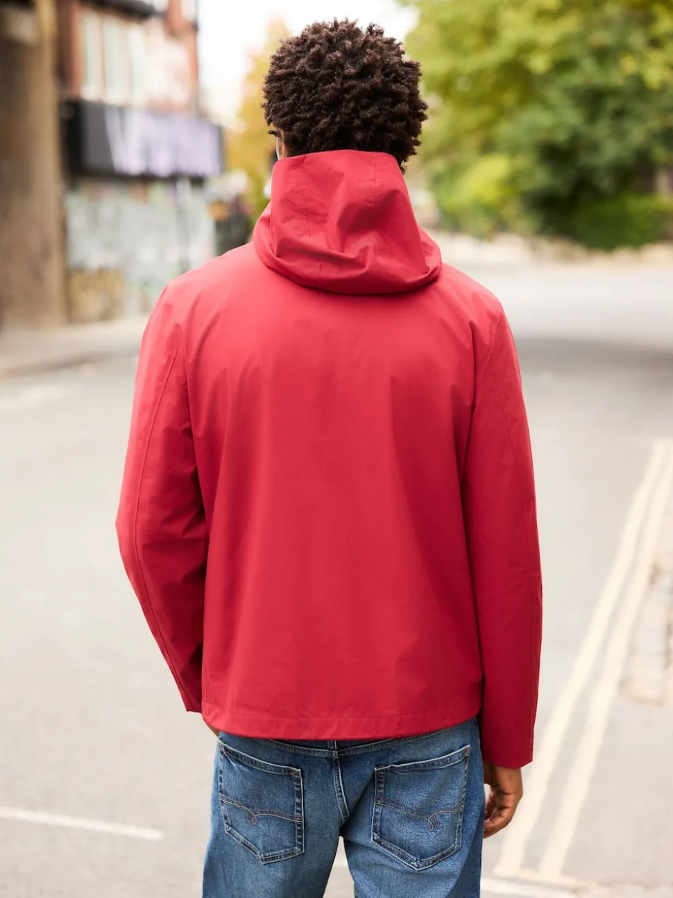 Red Shower Resistant Anorak Jacket