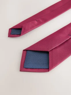 Red Slim Textured Tie