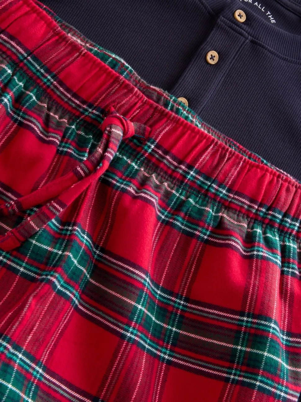 Red Tartan Matching Family Christmas Long Sleeve Pyjamas