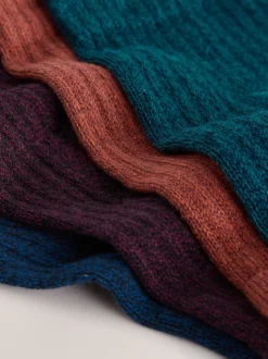 Red/Orange Twisted Heavyweight Socks 4 Pack