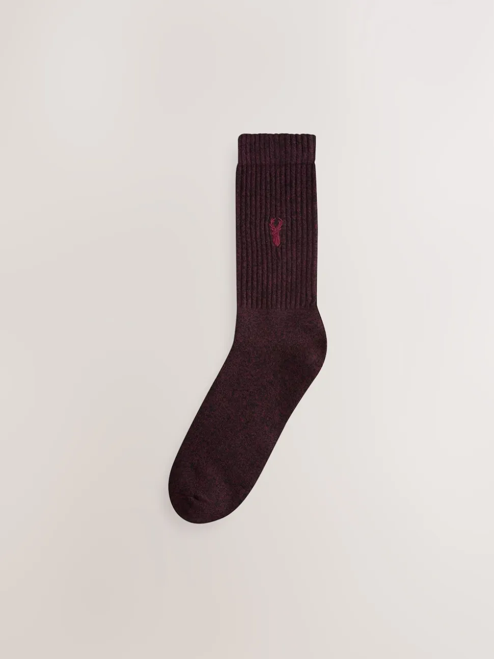 Red/Orange/Blue Stag Embroidered Heavyweight Socks 10 Pack