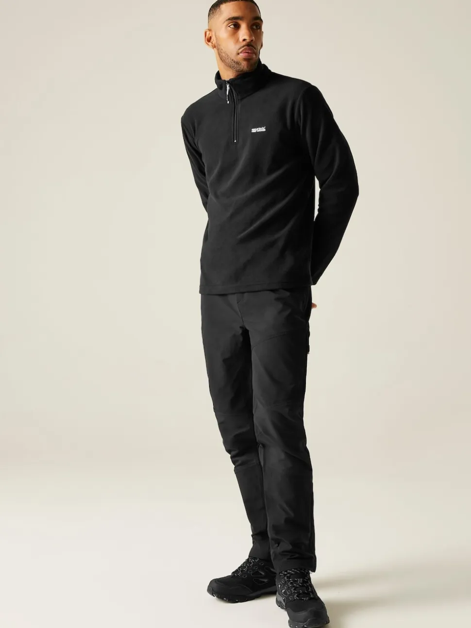 Regatta Black Thompson Fleece Zip Neck