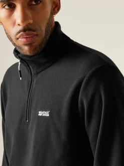Regatta Black Thompson Fleece Zip Neck