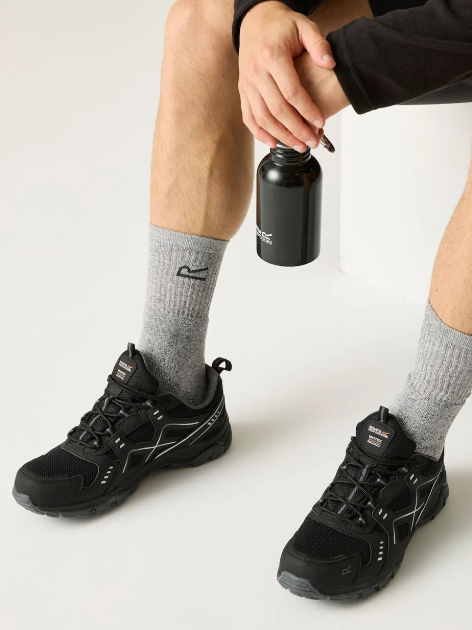 Regatta Black Vendeavour Waterproof Walking Shoes