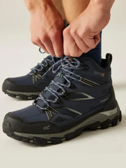 Regatta Blue Mens Holcombe III Mid Waterproof Walking Boots