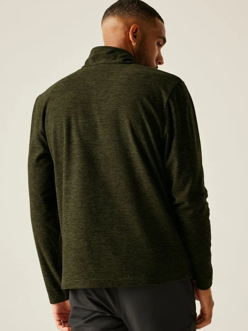 Regatta Light Green Thompson Marl Fleece Zip Neck