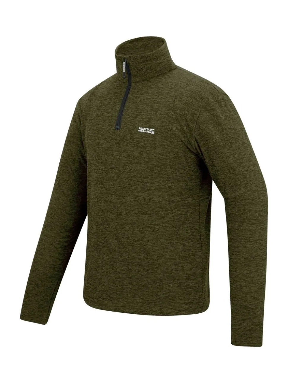 Regatta Light Green Thompson Marl Fleece Zip Neck