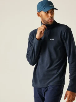 Regatta Navy Blue Mens Thompson Lightweight Half Zip Fleece