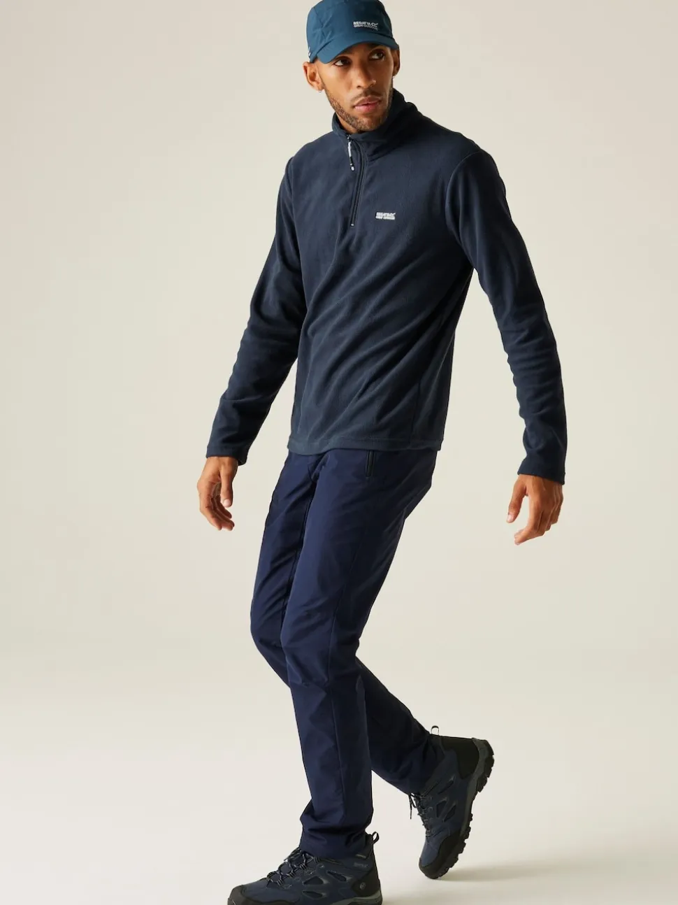 Regatta Navy Blue Mens Thompson Lightweight Half Zip Fleece