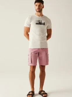Regatta Pink Mens Shorebay Vintage Look Cargo II Shorts