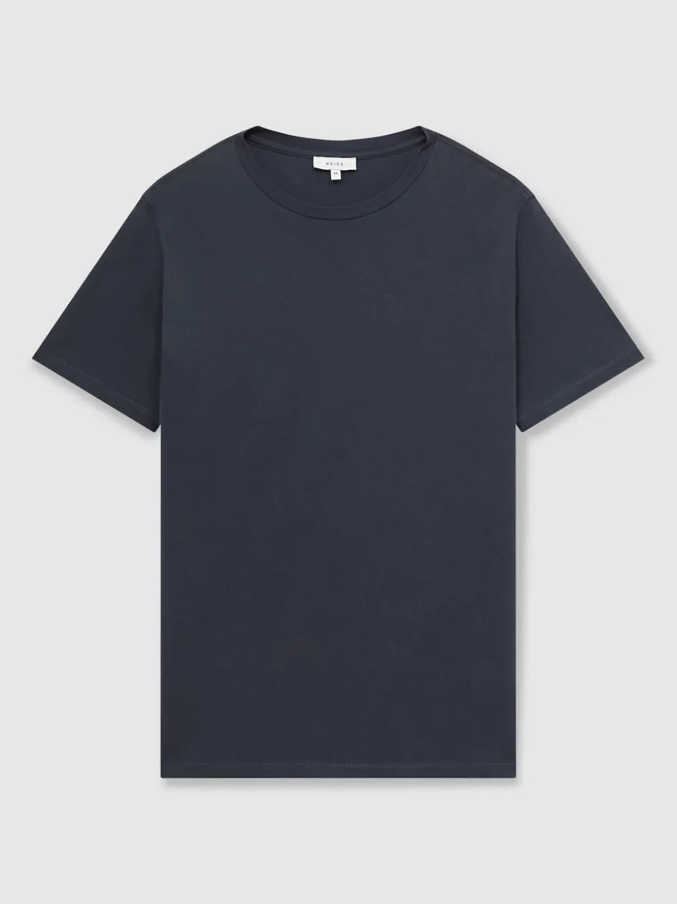 Reiss Airforce Blue Bless Cotton Crew Neck T-Shirt