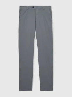 Reiss Airforce Blue Dobby Cotton-Piqué Slim-Fit Chinos