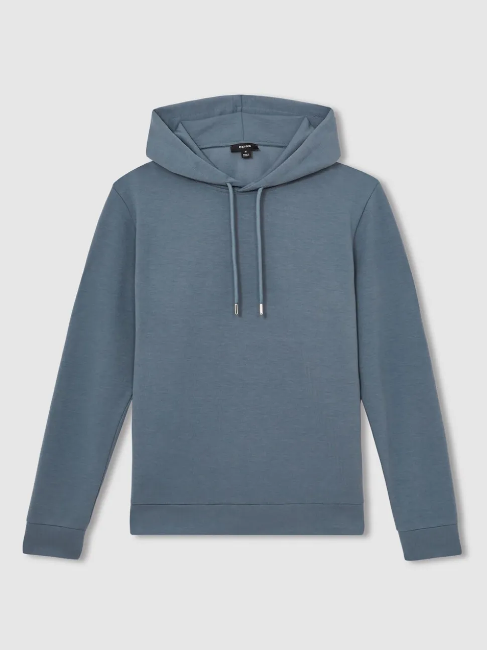 Reiss Airforce Blue Fabien Premium Interlock-Jersey Hoodie