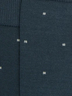 Reiss Airforce Blue Mario Spot Polka Dot Socks