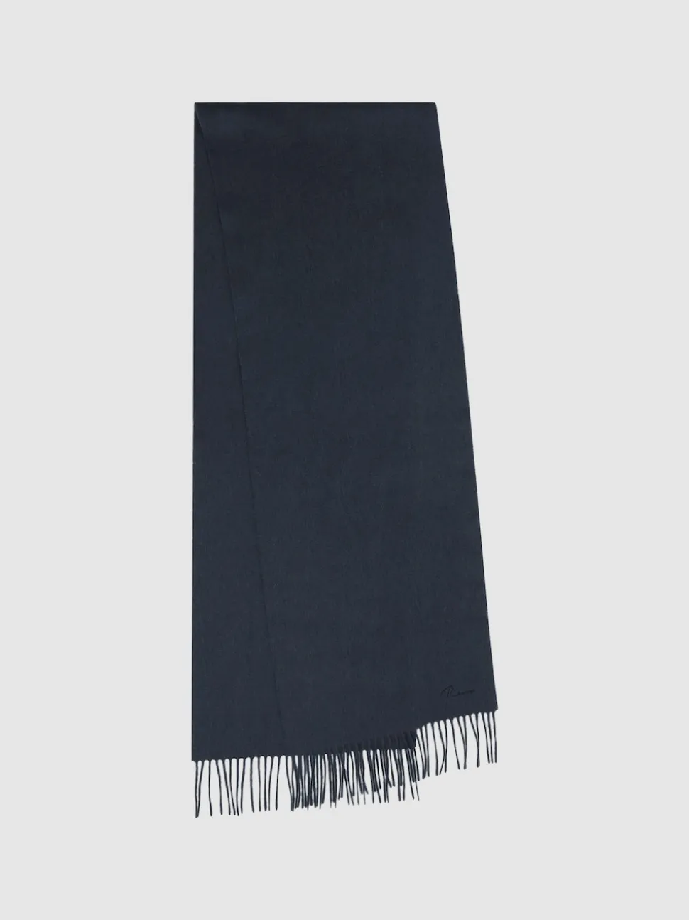 Reiss Airforce Blue Picton Wool and Cashmere Scarf