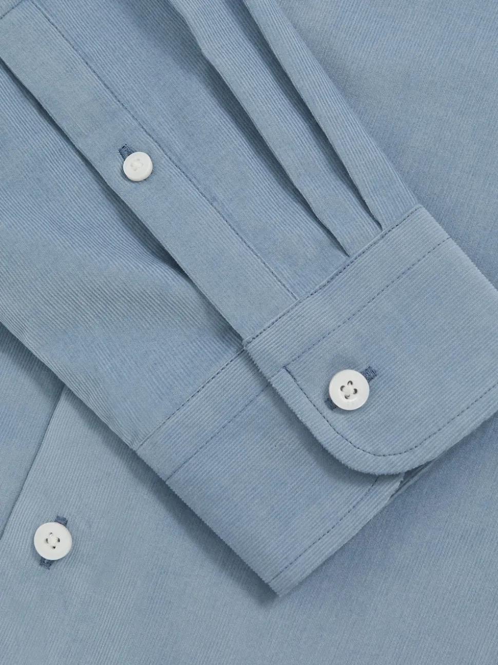 Reiss Airforce Blue Velma Cotton Corduroy Cutaway-Collar Shirt