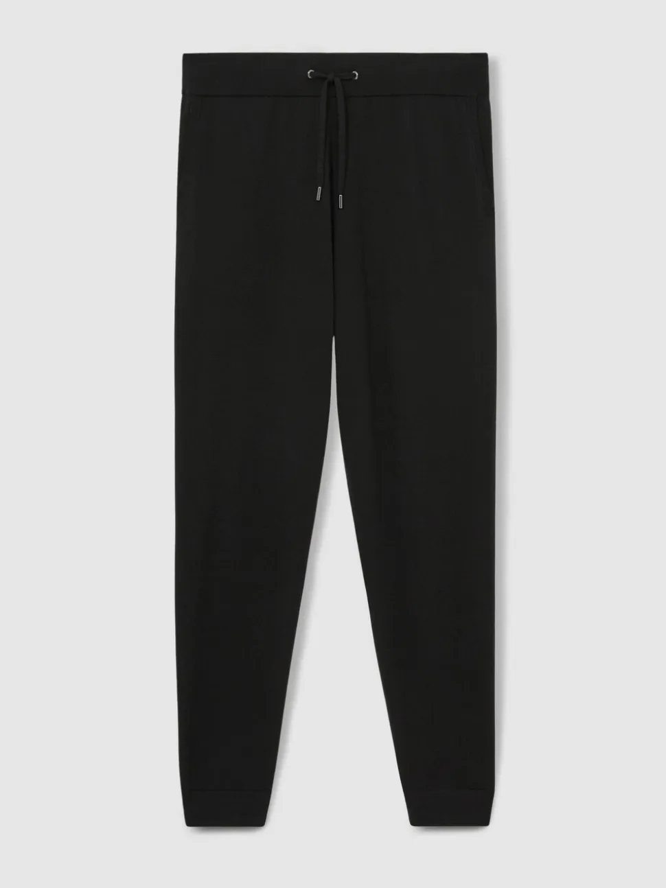 Reiss Black Billings Merino-Blend Stretch Joggers
