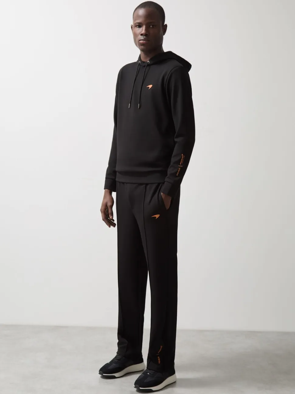 Reiss Black Borough McLaren F1 Team Interlock Joggers