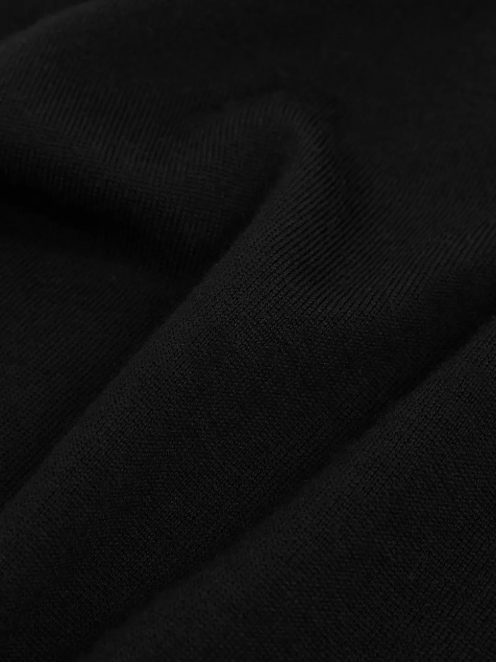 Reiss Black Caine Slim Fit Merino Wool Roll Neck Jumper
