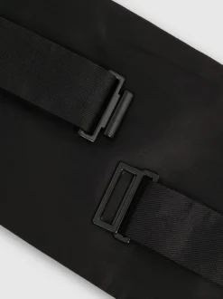 Reiss Black Cameron Silk Grosgrain Cummerbund
