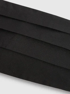 Reiss Black Cameron Silk Grosgrain Cummerbund