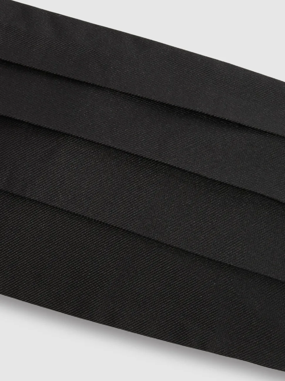 Reiss Black Cameron Silk Grosgrain Cummerbund