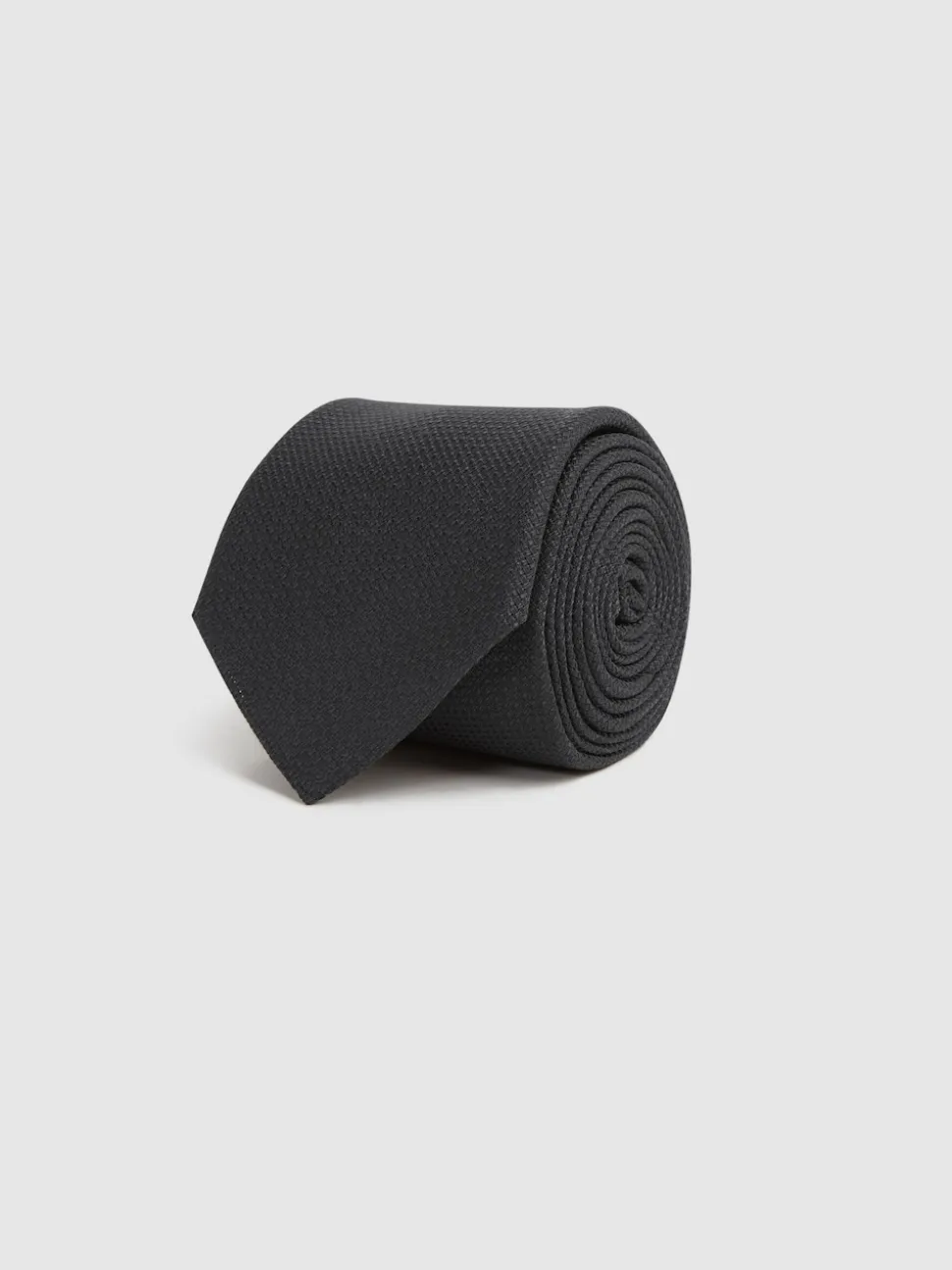 Reiss Black Ceremony Textured Silk Blend Tie