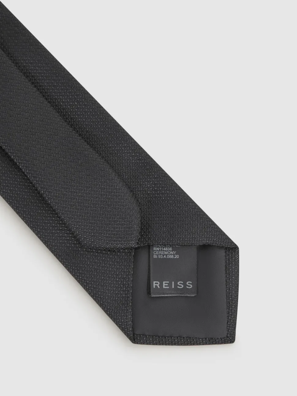 Reiss Black Ceremony Textured Silk Blend Tie