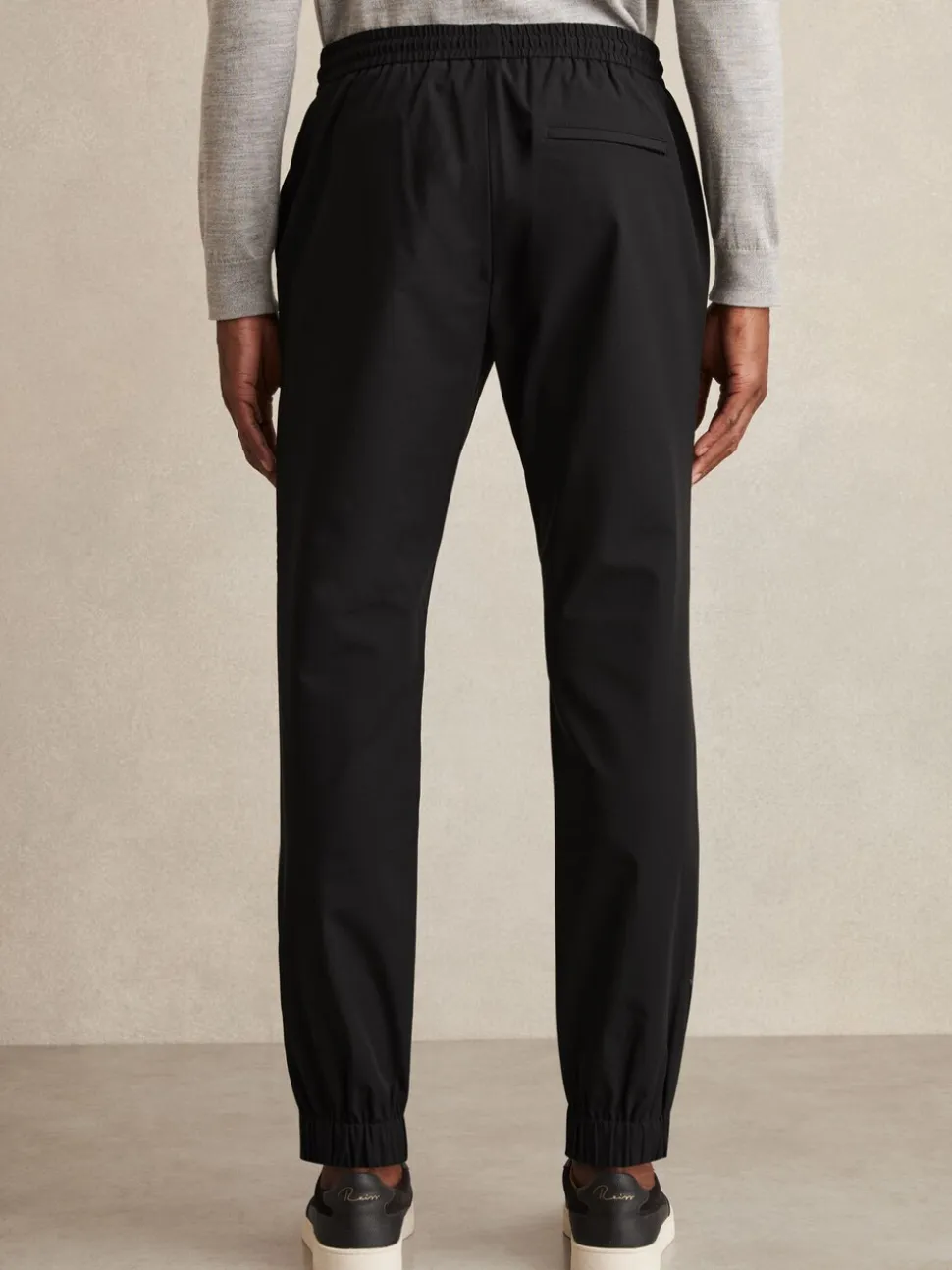 Reiss Black Climb Stretch-Nylon Cuff Trousers