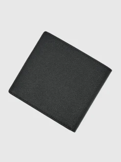 Reiss Black Henry Micro-Grain Leather Wallet