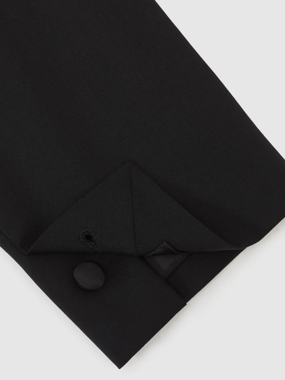 Reiss Black Poker Peak Lapel Single-Breasted Tuxedo Jacket Tailored-Fit