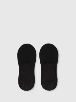 Reiss Black Rafi Cotton-Blend Loafer Socks