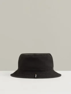 Reiss Black Tapered Unisex Fit McLaren Racing Cotton Bucket Hat