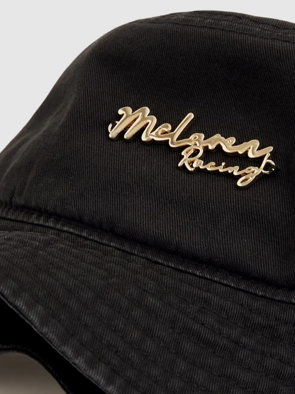 Reiss Black Tapered Unisex Fit McLaren Racing Cotton Bucket Hat