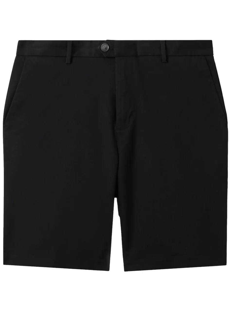 Reiss Black Wicket Cotton Chino Shorts with Stretch