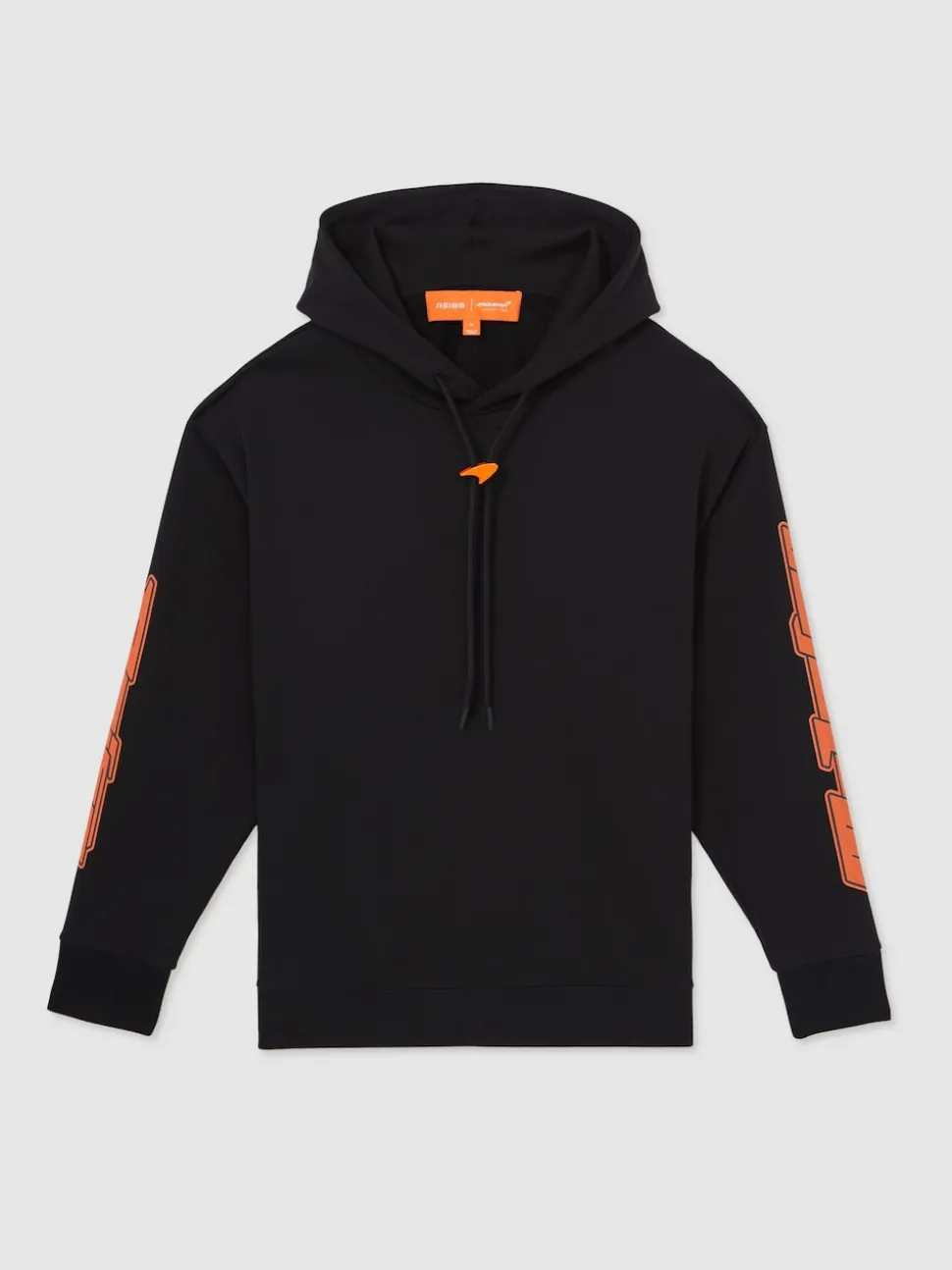 Reiss Black Zak McLaren F1 Team Oversize Toggle Hoodie Unisex Fit