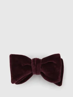 Reiss Bordeaux Hike Velvet Bow Tie
