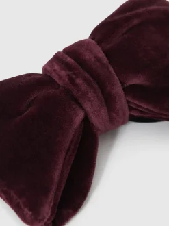 Reiss Bordeaux Hike Velvet Bow Tie