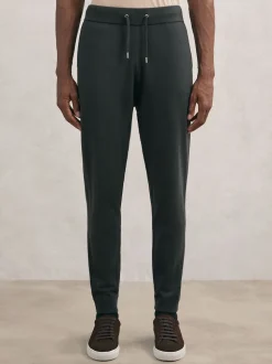 Reiss Bottle Green Billings Merino Wool-Blend Cuffed Joggers