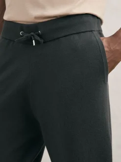 Reiss Bottle Green Billings Merino Wool-Blend Cuffed Joggers