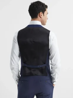 Reiss Bright Blue Wish Slim Fit Waistcoat