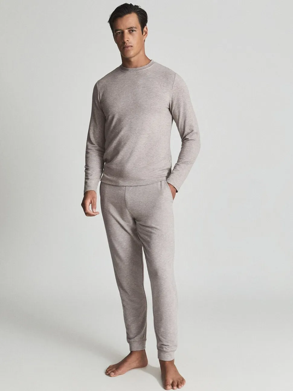 Reiss Brown Jose Melange Tracksuit Joggers