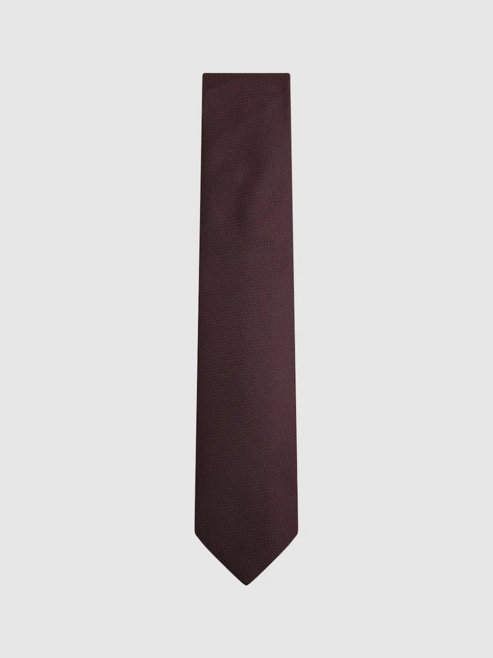 Reiss Burgundy Ceremony Textured Silk Blend Tie